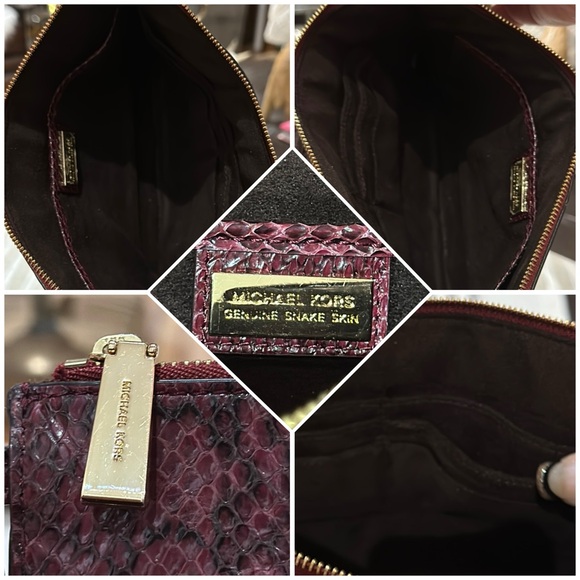 Authentic MICHAEL Michael Kors Genuine Snakeskin Clutch/Wristlet, EUC - Picture 9 of 16
